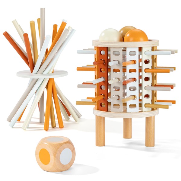 ZLLkeji Montessori Toy from 3 Years Stacking Toy Wooden with