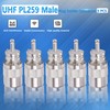 TUOLNK PL-259 Crimp Connector UHF Plug Adapter for RG58 RG400