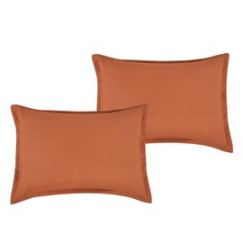 ESCA Queen Comforter with Sheets Set - 7 Pieces Brunt Orange Bed in a Bag Set