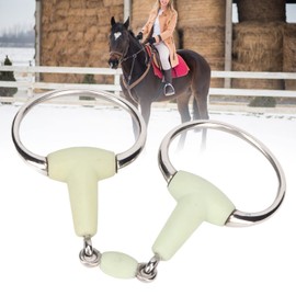 Stainless Steel Horse Racing Accessories Apple Flavour Rubber Wrapped Horse Bit Snaffle Bit Snaffle Horse Gag Thick Bit for Horse Racing