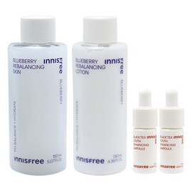 Innisfree Blueberry Rebalancing Skin + Lotion 2 types (small)+ / 이니스프리 블루베리 리밸런싱 스킨+로션 2종(소)+