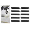 10 Pcs Finger Edge Pull Black Modern Aluminum Alloy 1mm