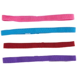 Goody SlideProof Silicone Headwraps, Girls, Thin, Assorted Bright Colors, 4-count (1942265)