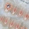 Nude Cheek Handmade Nail Tips - Oval L / 누디