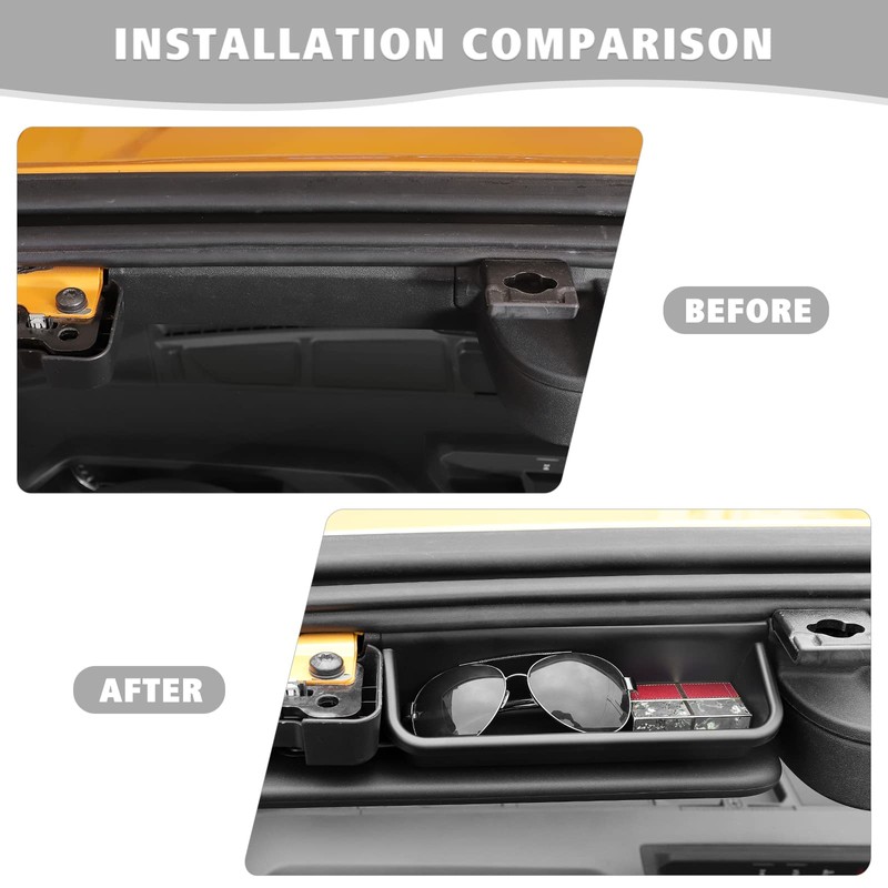 Jimen for Bronco Visor Organizer, Sun Visor Storage Box Sunglasses