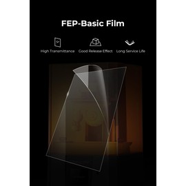 Creality FEP-Basic Film (200 x 140 x 0.15mm) 5PCS for HALOT-R6、HALOT-ONE and Screen Below 6.6 inch Resin 3D Printers Accessories, High Light Transmittance, Good Release Effect, Durable and Stable