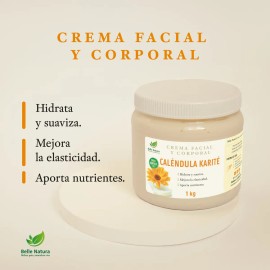 Crema De Calendula Y Manteca De Karité Anti-arrugas 1 Litro