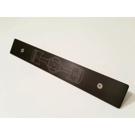 StreetRays [Originals] [SR] Black Aluminum License Plate Delete w/ Boxer Flat-4 Piston Laser Engraved