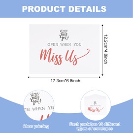 Open When Envelopes for College Student, 16Pcs Open When Letters Kit Envelopes, Away From Home College Gifts, Long Distance Relationship Present, Open When Cards for Daughter Son Boyfriend Girlfriend