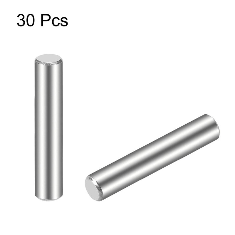 TOP-VIGOR 30Pcs 4mm x 25mm Dowel Pins Shelf Support Pegs,