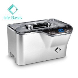 Ultrasonic Retainer Cleaner, Jewelry Cleaner Machine for Gold Bracelets, Necklaces, Glasses, Dentures, Watches, Makeup Brushesvoltage (v): 50W AC220-240V 50/60Hz, color: Silver, plug type: EU Plug