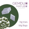 Matubo Czech Gemduo con 2 agujeros, cristal retroiluminado verde vitral,