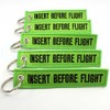 Rotary13B1 - Insert Before Flight Keychain - Lime Green/Black 5pcs