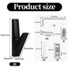DAIRYCOF Coat Hooks, Black Clothes Hooks for Acoustic Panels, Zinc