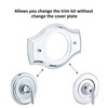 Renovation Shower Cover Plate for 2-Handle or 3-Handle to 1-Handle