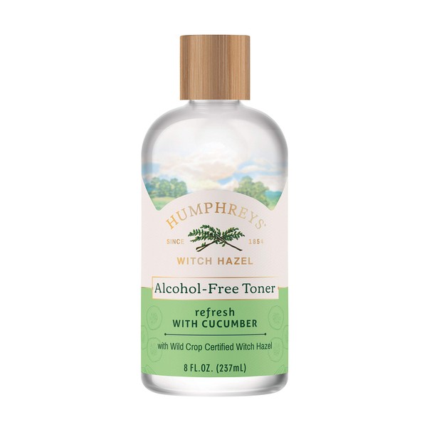 Humphreys Refresh Witch Hazel with Cucumber Alcohol-Free Toner, Clear, 8 Oz ( Pack of 1)