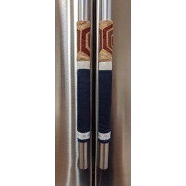 Copper Infused Fridge & Appliance Handle Covers Keep Your Kitchen Safe from Dirt and Grime Featuring Copperfull™ Technology (Copper Colored Geometric Trim (Set of 2))