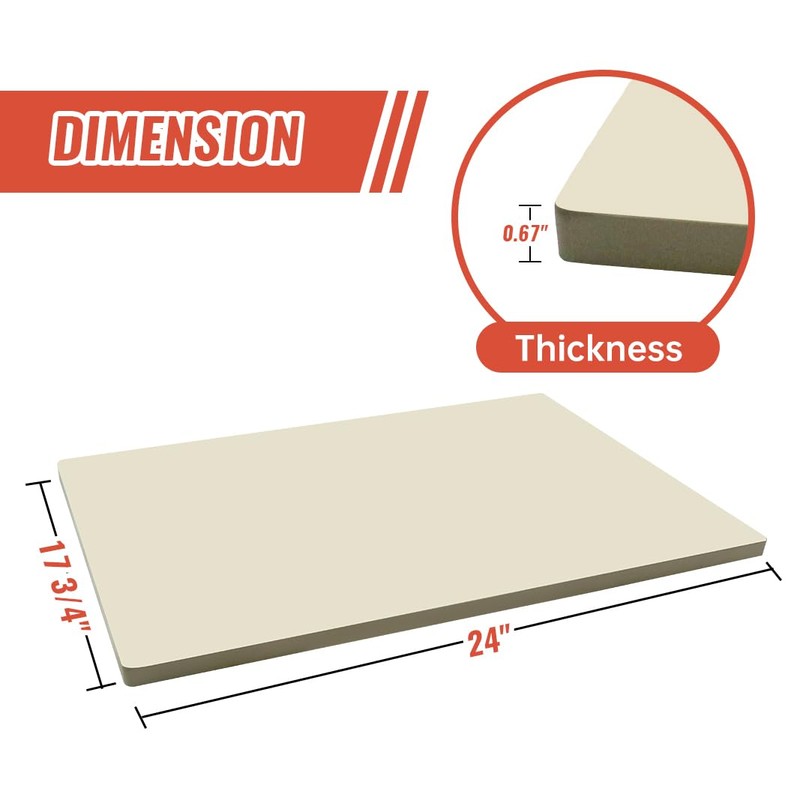 24'' Large Pizza Stone Baking Stone Cordierite Bread Stone for