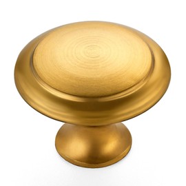 Ravinte 30 Pack Gold Kitchen Cabinet Knobs 1-1/4 Inch Round Drawer Pulls Gold Stainless Steel Drawer Handles Door Hardware for Dresser Cabinets