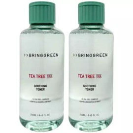 Bring Green 브링그린 티트리 시카 수딩 토너 250ml 2개 Bring Green Tea Tree Cica Soothing Toner 250ml 2 Pack
