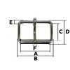 FAMILY TOOL 57216 Tube Buckle (Inner Width 1.2 inches (30