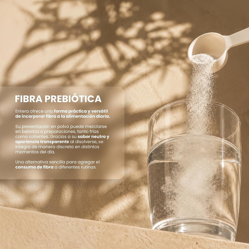 Entera Fibra Prebiótica 450 g en Polvo Fibra Soluble Sin