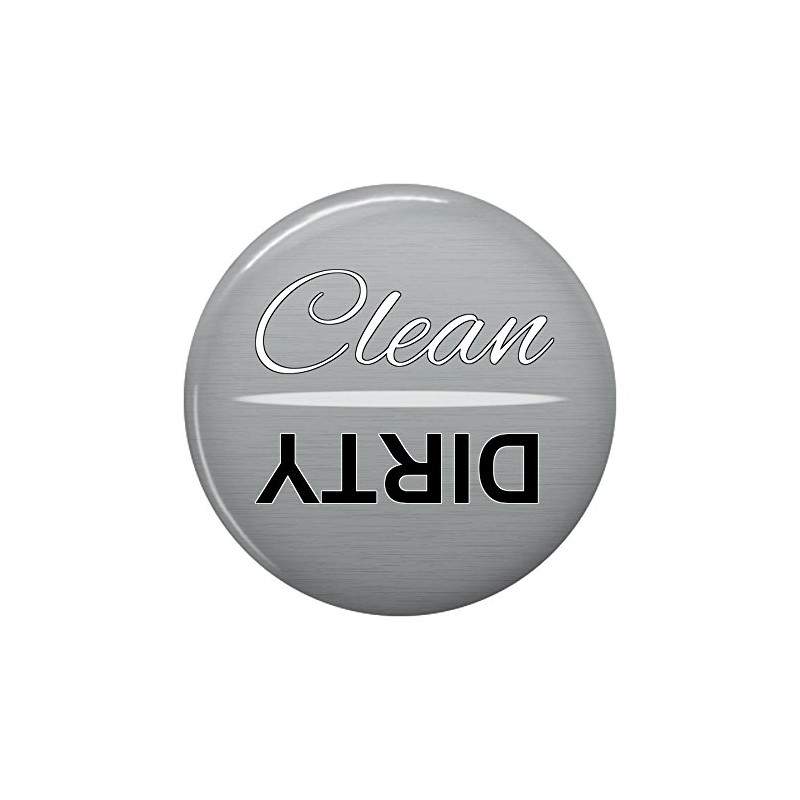 Clean Dirty Dishwasher Magnet Sign Indicator (Silver Grey)