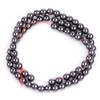 GEM-Inside Natural 6mm Magnetic Black Hematite Round Gemstone Semi Precious