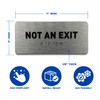 Not An Exit Identification Sign - ADA Compliant Sign, Raised