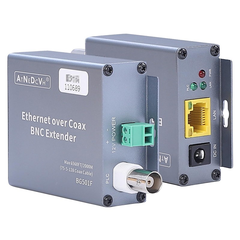 AtNeDcVh Ethernet Over Coax EOC Converter IP Extender Kit, Max