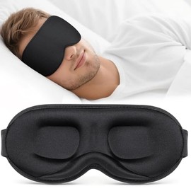 Vynix® Sleep Mask for Men Women - 100% Blackout Eye Masks for Sleep - 3D Soft Sleeping Mask for Side Sleepers - Zero Pressure Lash Extensions Eye Cove
