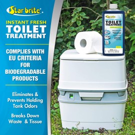 STAR BRITE Instant Fresh Toilet Treatment Concentrate - Eliminates & Prevents Holding Tank Odors - Biodegradable Lemon Scent - 16 OZ (071716)