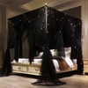 VETHIN 4 Corners Post Princess Bed Canopy Curtain Double Layer