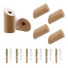 MAIXINNEW 6 Pcs Wooden Coat Hooks, Wall Mounted Wood Coat
