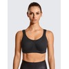 SYROKAN Women's High Impact Removable Pads Sports Bra Underwire Full