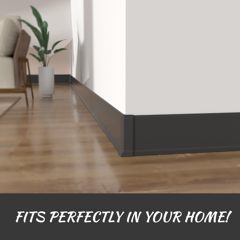 COUKIU Self Adhesive Baseboard Corner Blocks, 4inch(Width)3 Inside + 3