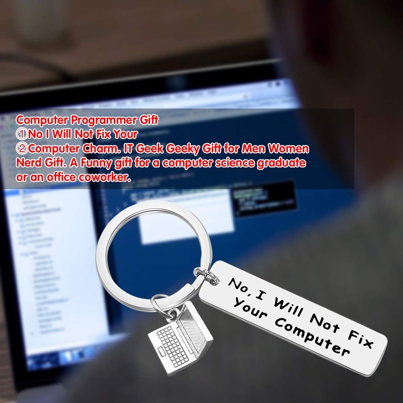 Baipilu Computer Programmer Gift Keyring Funny Keyring Gift No I