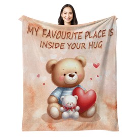 LIN KANG Gifts for Her Him,Soft Romantic Blanket, Anniversary Birthday Wedding Gifts, Girlfriend Boyfriend Gifts, Presents Gifts for Husband Wife Men Women, Soft Throw Blanket 50x60in