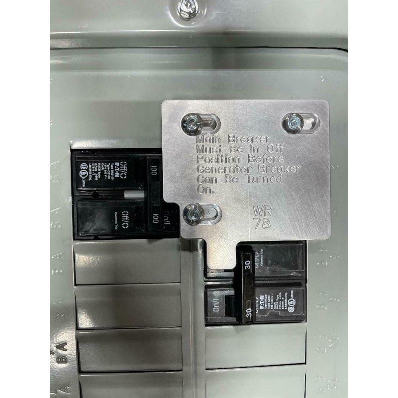 Wired Rite Generator Interlock WR-78, Electric Start, Compatible with Siemens/Eaton