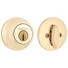 Kwikset 660 Deadbolt Deadbolt Lock, Polished Brass Round Exterior Keyed
