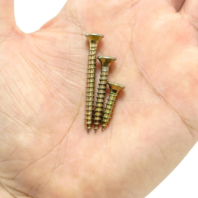 300 PCS M4 Wood Screws,Flat Head Self Tapping Screws