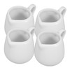 Ciieeo 4pcs Mini White Ceramic Creamer, Small Milk Creamer Pitcher