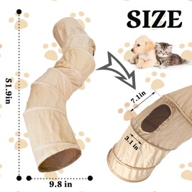 MUYG Cat Tunnel and Tube,Collapsible Cat Tunnels for Indoor Cats,S-Shape Kitten Tunnel Interactive Toys Small Animal S-Tubes Tunnel Hideout for Small Cats Bunny,Puppy,Guinea Pig,Ferrets