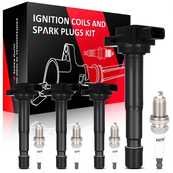 SCITOO SCITOO 4 ignition coils + 4 iridium Spark Plugs,for