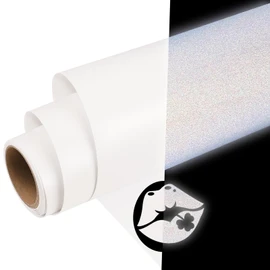 WRAPXPERT Reflective Vinyl Permanent, White Vinyl for Cricut - 12" x5ft White Reflective Vinyl for Mailbox Numbers, Cars, Trucks, Motorcycles, Bikes, Helmets, Reflective White