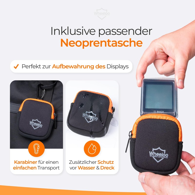 Wheeloo Bosch Intuvia 100 Displayschutz Set I E-Bike Schutzhülle transparent