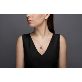 Copal Women's Amber Necklace 925 Silver with Cat Pendant, Honey Colour, Adjustable Length, Eco Packaging, Gift for Girlfriend, amber, Amber, amber necklace