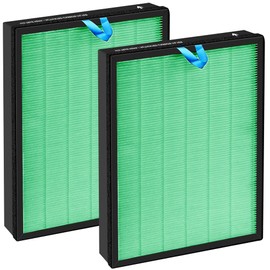 Vital 200S Toxin Absorber Replacement Filter for LEVOIT Vital 200S Air Purifier, 3-in-1 True HEPA and High Efficiency Activated Carbon Filter, Replaces Vital 200S-RF-TX(LRF-V201-GUS), 2 Packs, Green