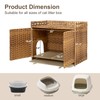 Hidden Cat Litter Box Enclosure Furniture - Handwoven Rattan Pet