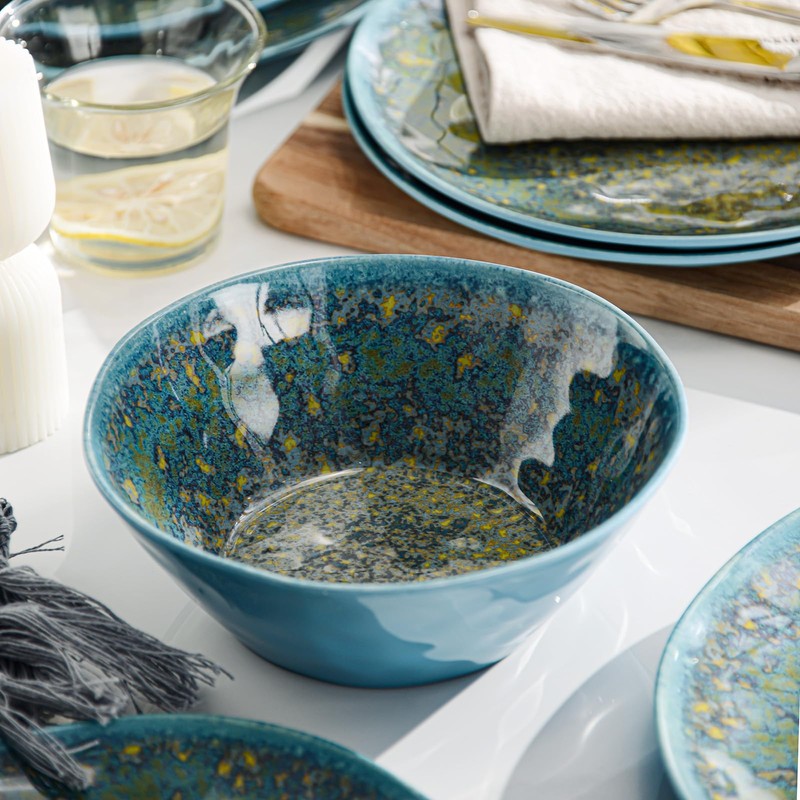 FINE&NICE Melamine Dinnerware Set of 12Pcs, Dish Set for 4,